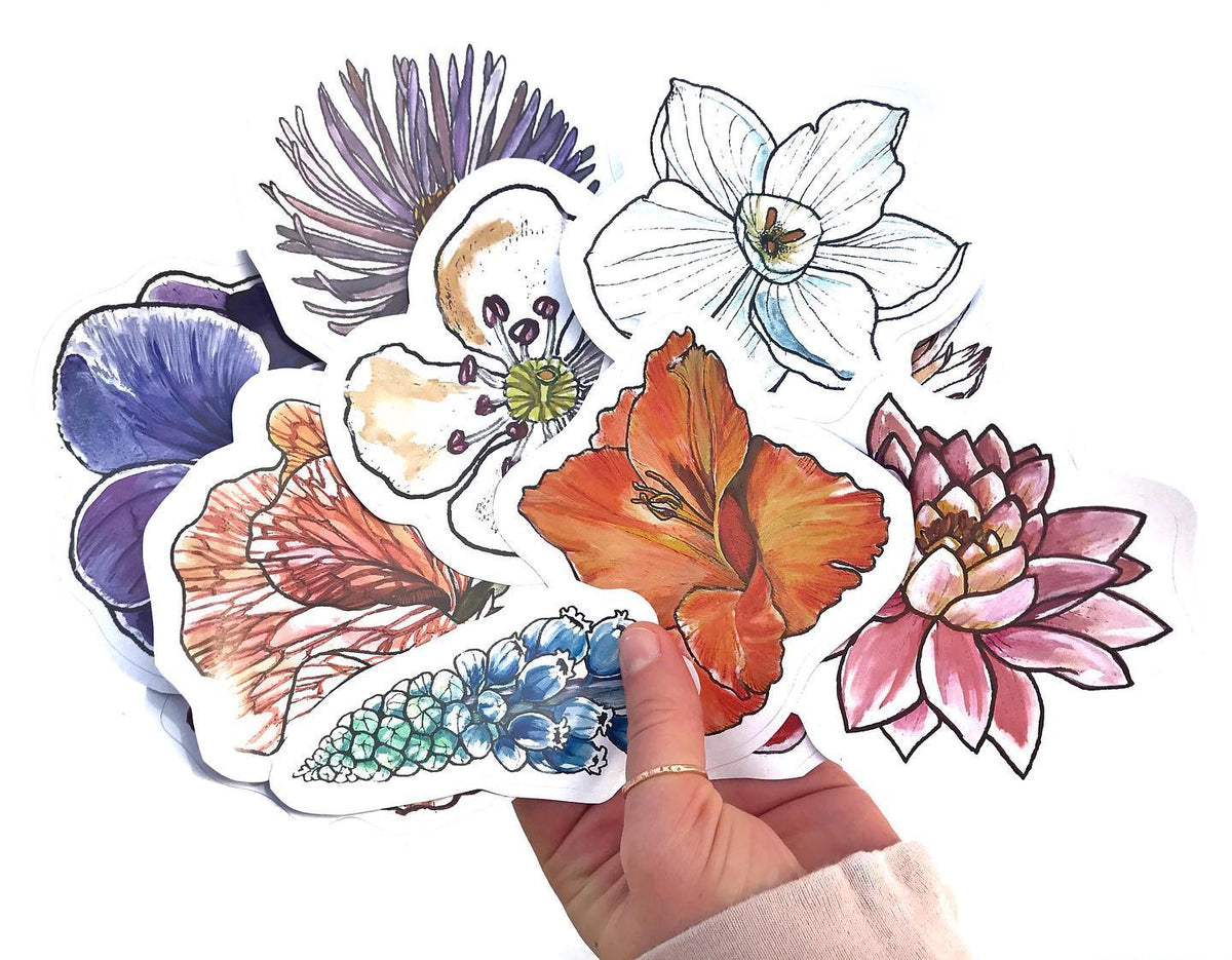 Birth Flower Stickers ~ – Casia Joy Art