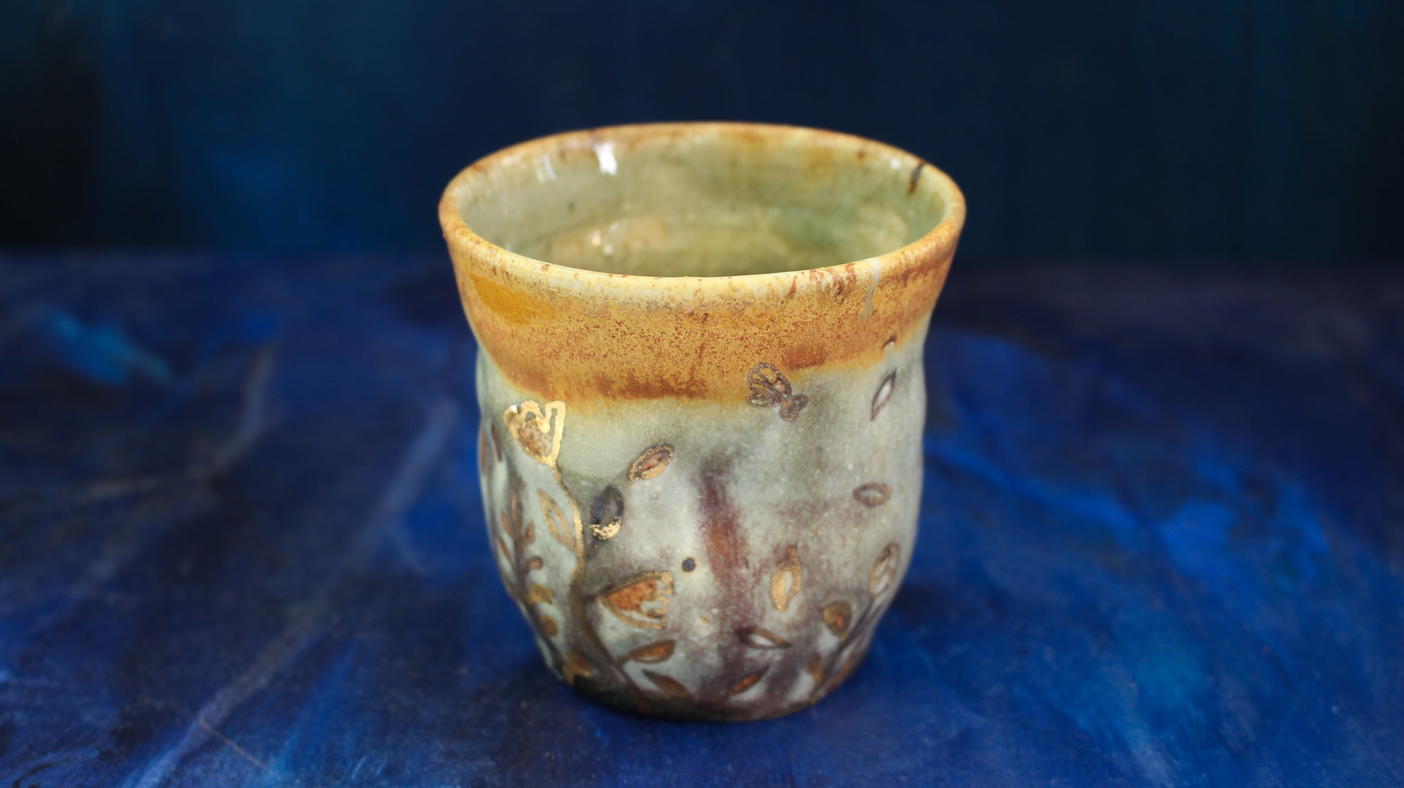 6oz Floral Tumbler - Wood Fired