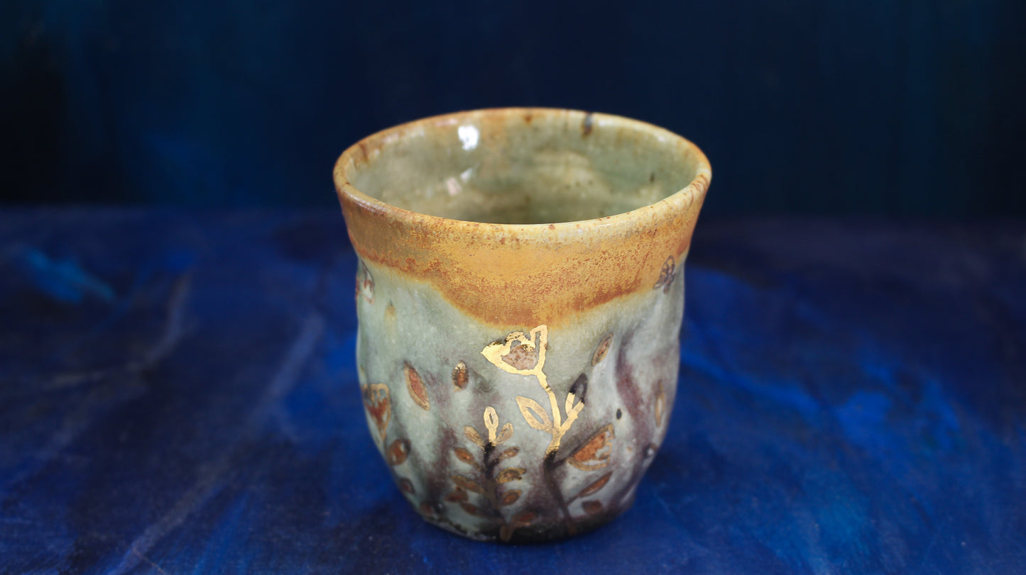 6oz Floral Tumbler - Wood Fired