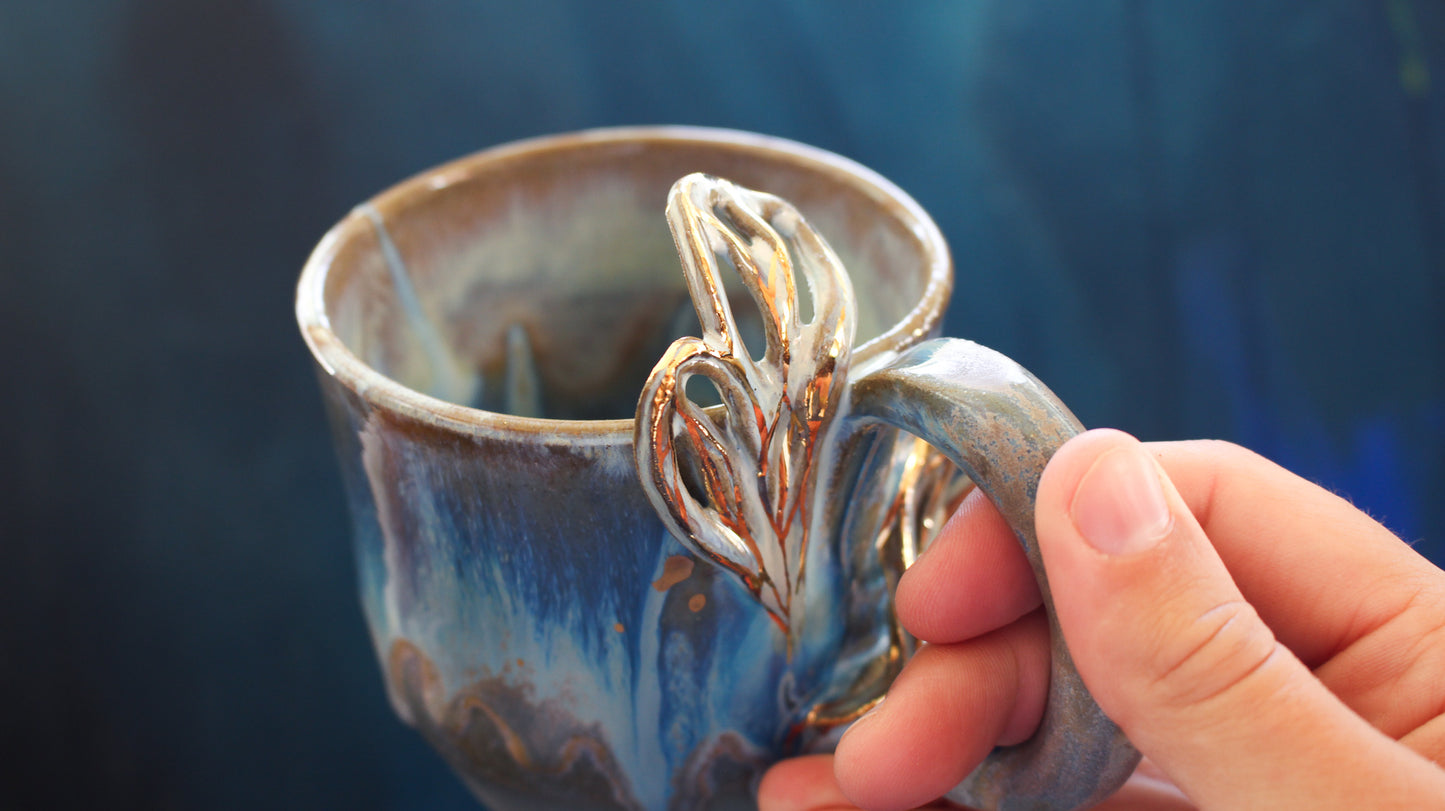 11oz Turquoise Dragonfly Wing Mug