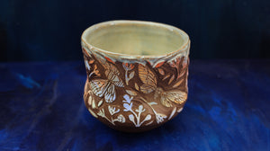 16oz Earthen Cicada Carved Tumbler