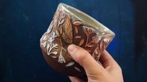 16oz Earthen Cicada Carved Tumbler